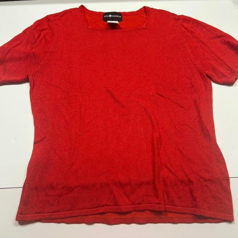 Sag-harbor Women's Red Knit Shirt